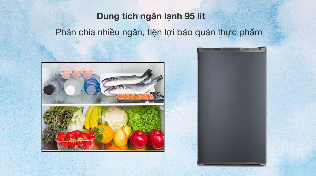 Tủ lạnh Casper 95 lít RO-95PG - Dung tích ngăn lạnh 95 lít thuận tiện bảo quản nhiều loại thực phẩm