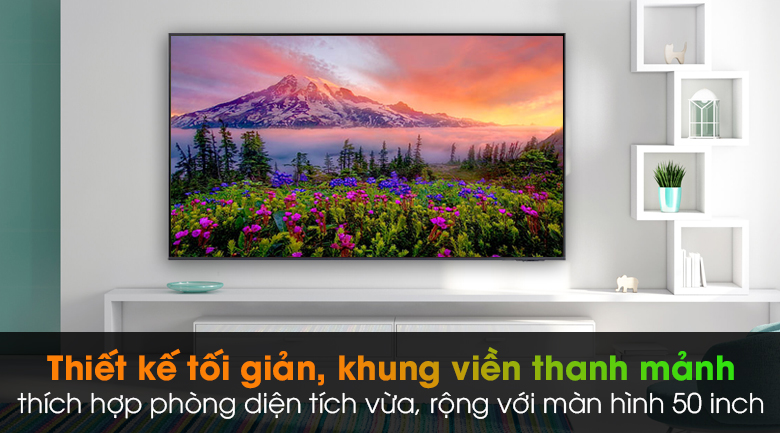 Smart Tivi Samsung 4K 50 inch UA50AU8100 - Hòa mình vào thế giới giải trí với màn hình không viền 3 cạnh ấn tượng