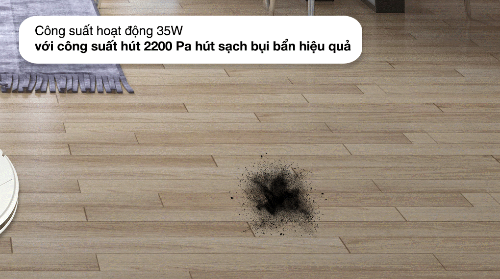 Robot hút bụi Xiaomi Vacuum Mop 2 Lite BHR5217 - Công suất