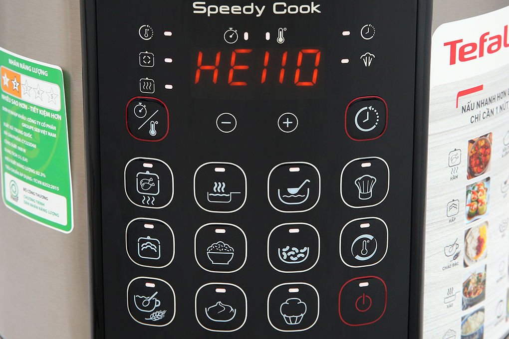 Nồi áp suất điện Tefal Speedy Cook CY222D68 5 lít - Bảng điều khiển