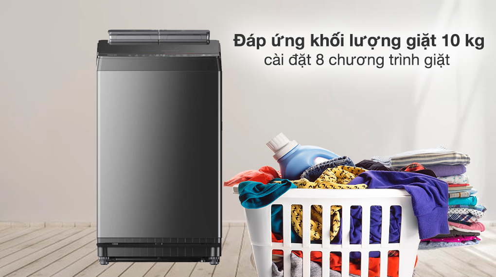 Máy giặt Toshiba Inverter 10 kg AW-DUM1100JV(SG) - Khối lượng giặt và chương trình giặt