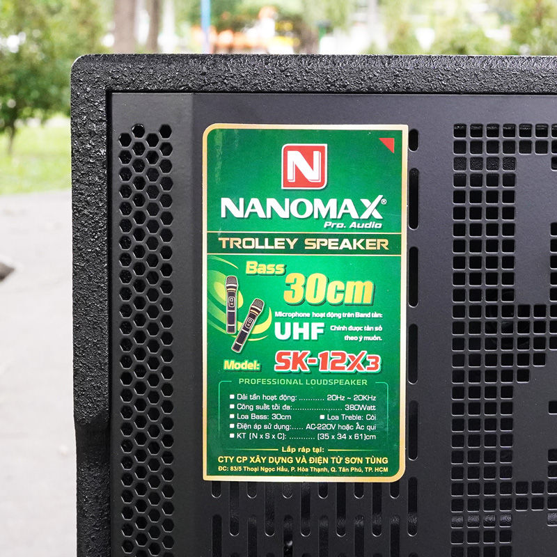 Loa kéo Nanomax SK-12X3 đen 11