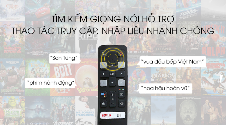Android Tivi TCL 43 inch L43S6500 - remote thông minh