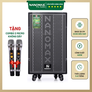 Loa Kéo Nanomax S-820 Bass 30cm 400w Karaoke Bluetooth