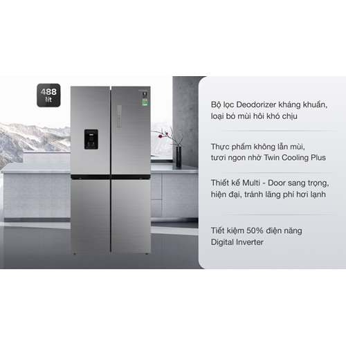 Tủ lạnh Samsung Inverter 488 lít RF48A4010M9/SV 1